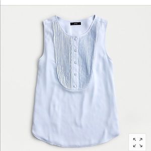 NWT JCrew sleeveless tuxedo top, size small